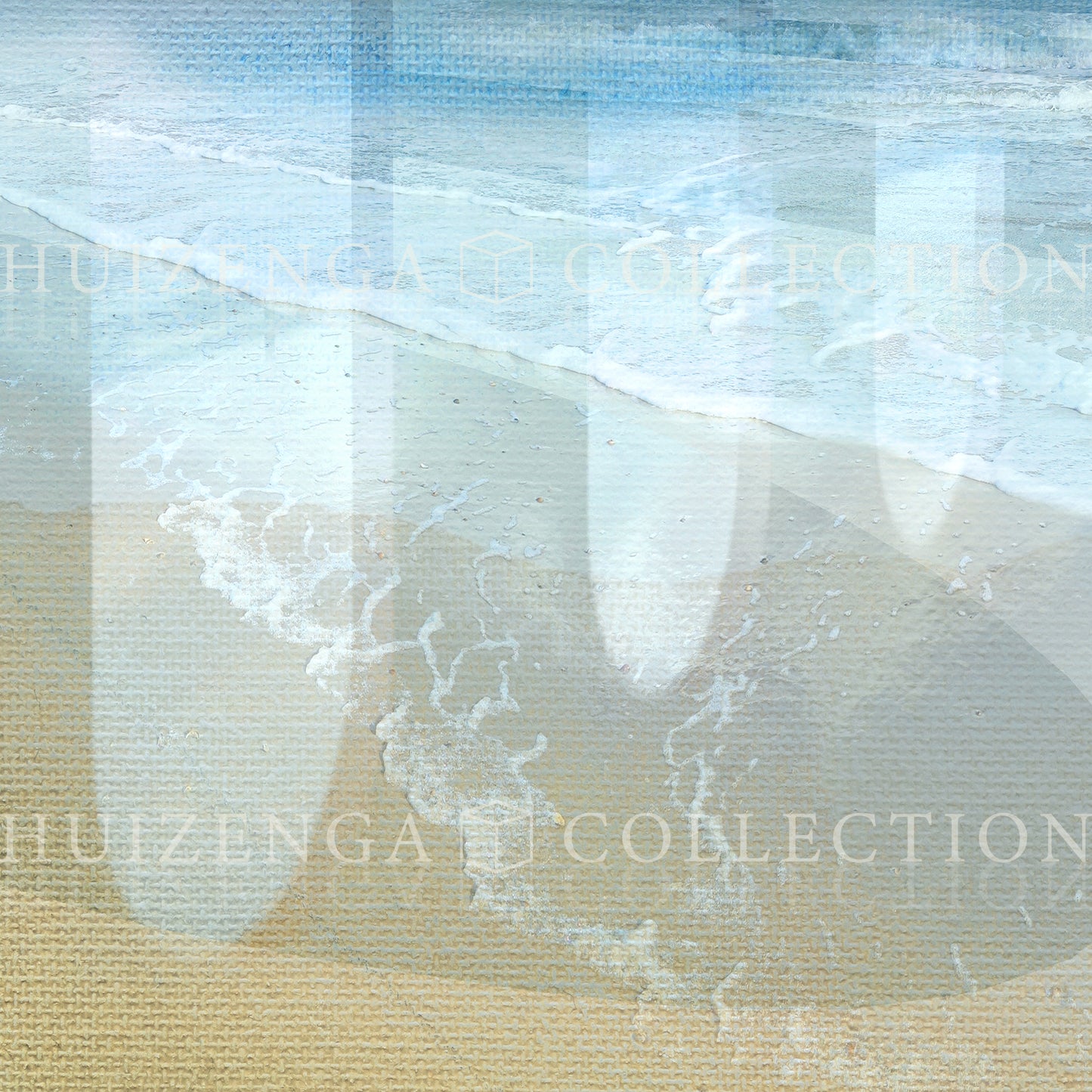 Gates to horizon detail van transparante bogen met subtiele textuur en gelaagdheid in kustlandschap