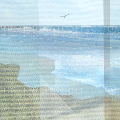 Gates to horizon detail van golfslag en kustlijn met zachte overgangen en natuurlijke beweging
