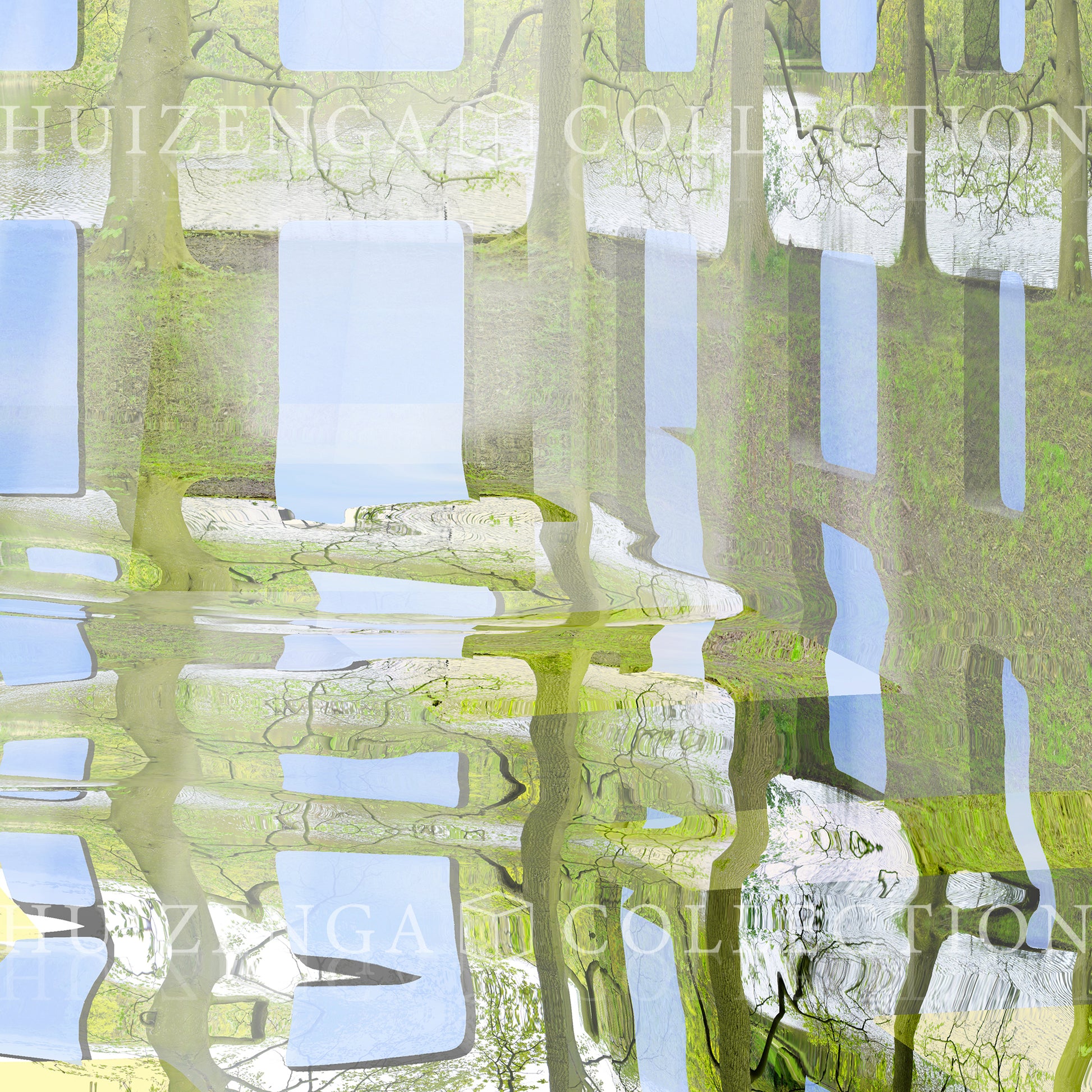 Detail van Atlantis Risorta – samensmelting van architectuur en groeiende natuur.