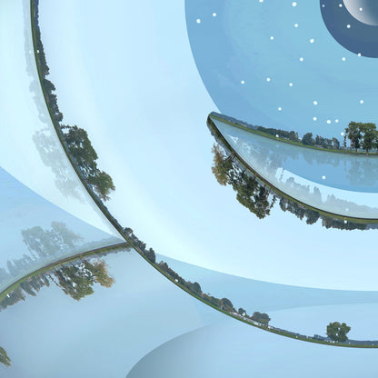 Layered transparent spherical structure creating depth and symmetry in Terra Waramuni Burlesca