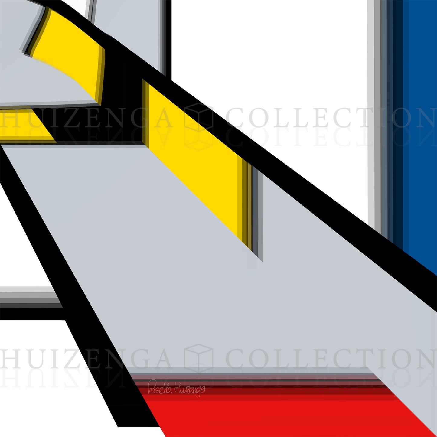 Balanced use of primary colors in abstraction