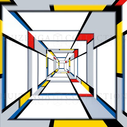 Repeating square structures creating depth