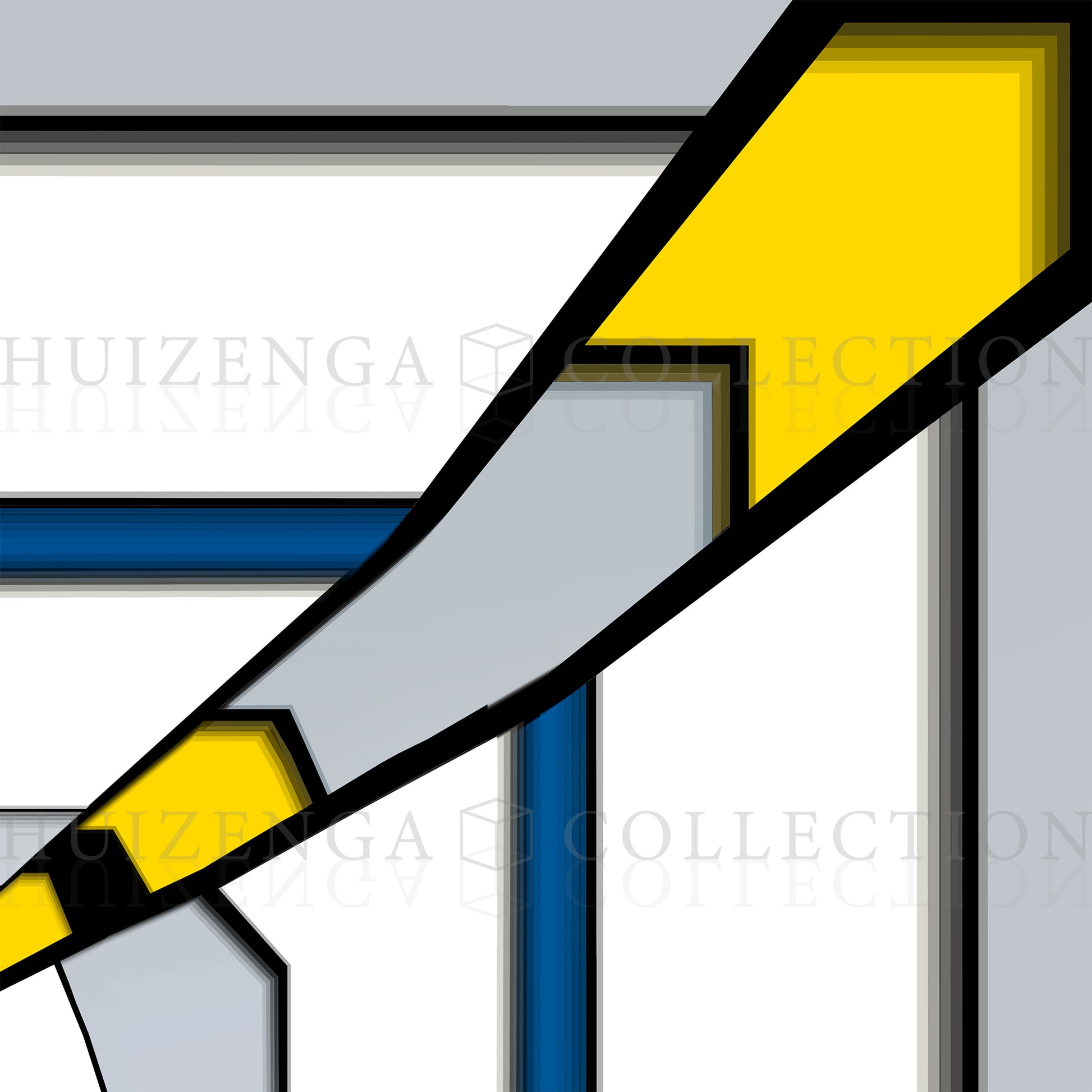 Primary colors within structured geometric composition