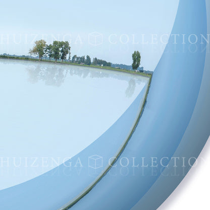 Horizon line reflected in a circular landscape, detail from Terra Waramuni by Lisette Huizenga
