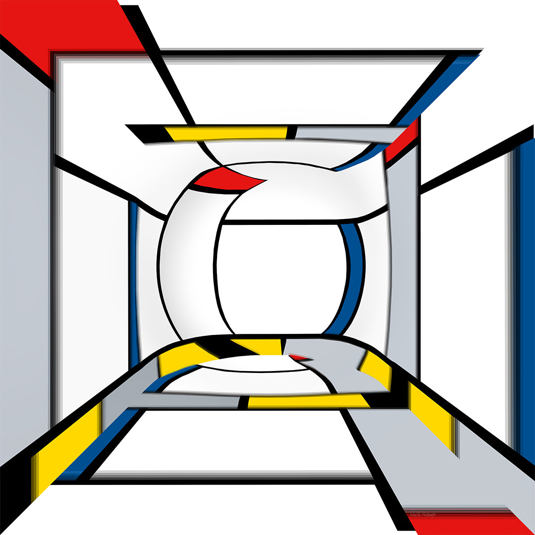 Geometric Space 21 Circle abstract composition with circular form and spatial structure