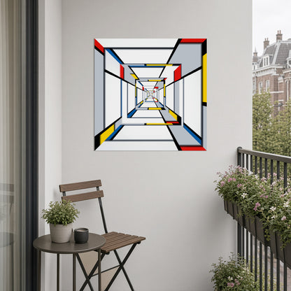 Abstract square composition by Lisette Huizenga printed on dibond