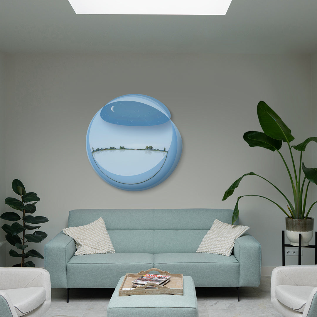 Kunstwerk Terra Waramuni van Lisette Huizenga als blikvanger in een modern interieur
