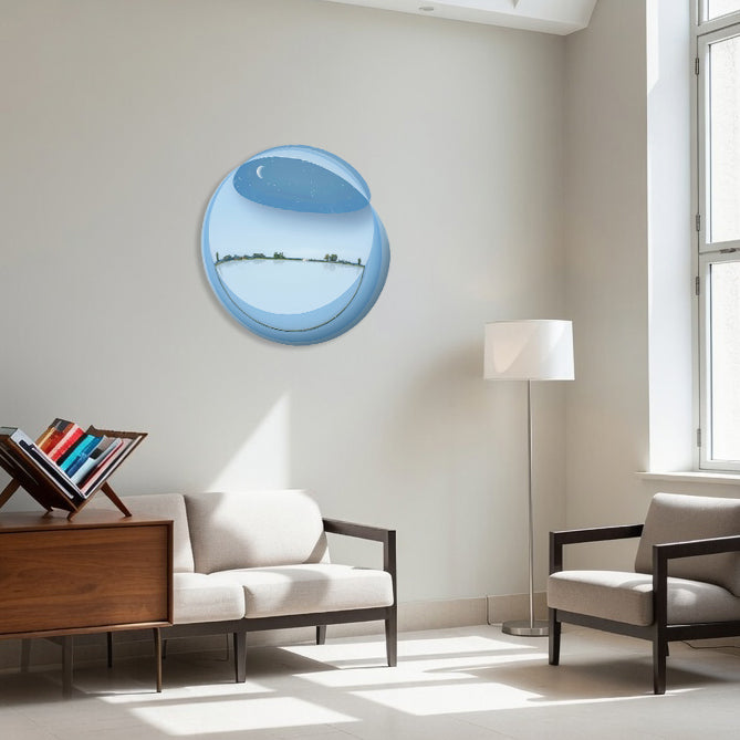 Kunstwerk Terra Waramuni van Lisette Huizenga als blikvanger in een modern interieur