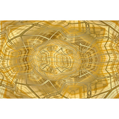 Metakosmia Gold IV – immersive golden digital painting by Lisette Huizenga. A complex, symmetrical geometric cosmos with intricate patterns and radiant light, evoking a sense of infinite depth and metaphysical space.
Ingezoomd