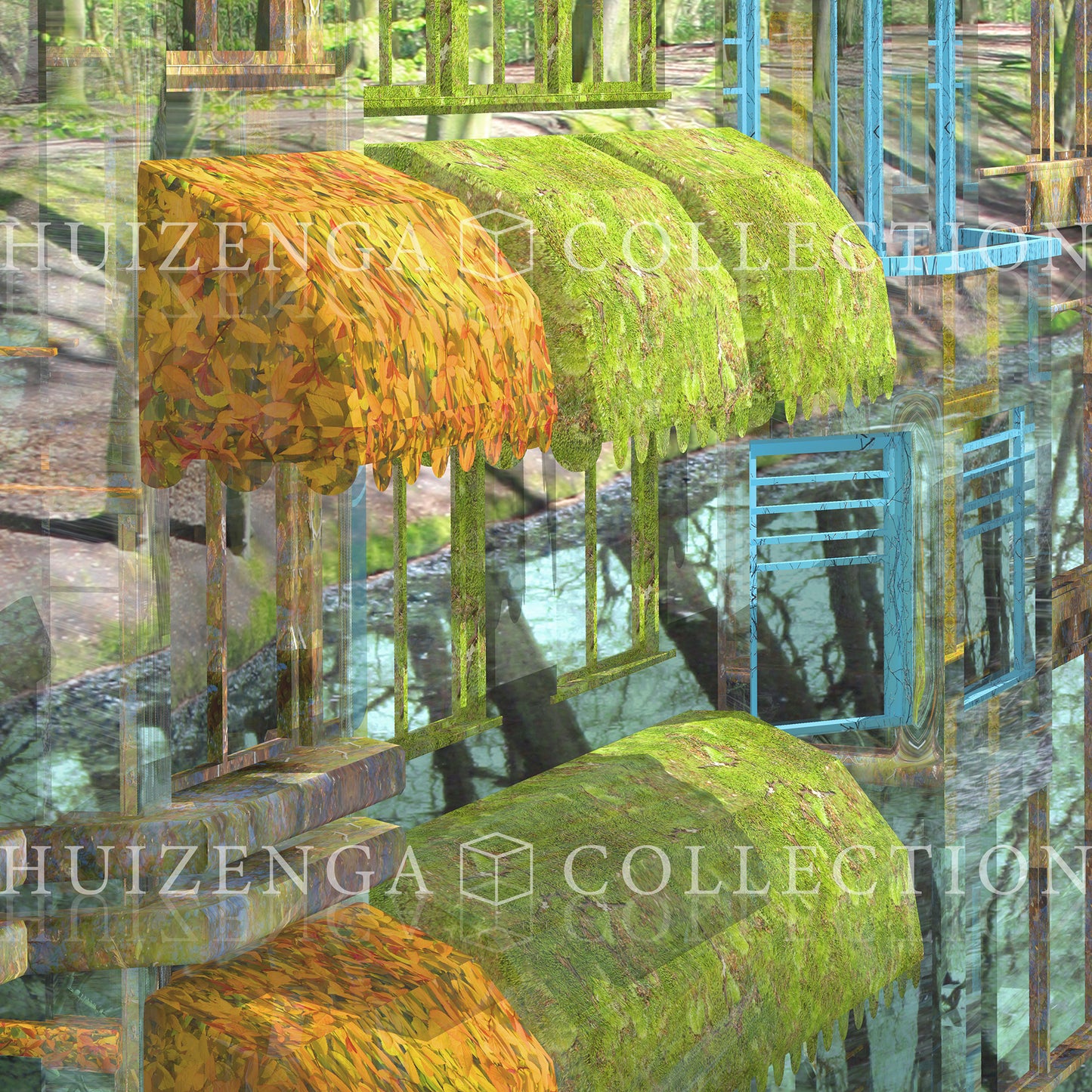 Close-up detail van Noordeinde Insight met rijke texturen en kleuren die het sterke ruimtelijke effect versterken