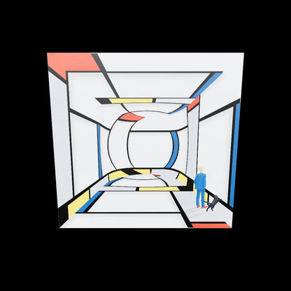 Augmented reality visualization of Geometric Bridge 21 Circle in interior