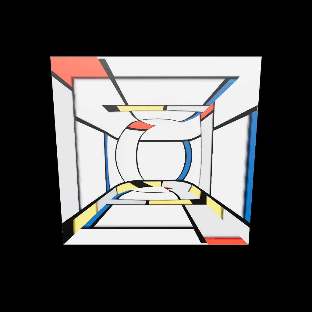 AR visualization of geometric artwork in space