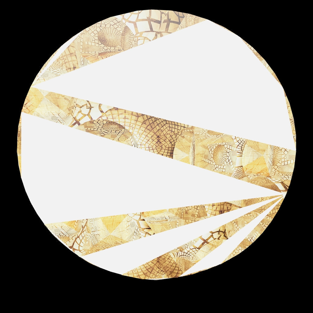AR view van Metakosmia Gold Mandala I – zie hoe dit krachtige gouden kosmische mandala-schilderij in jouw eigen ruimte tot leven komt