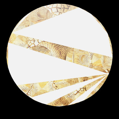 AR view van Metakosmia Gold Mandala I – zie hoe dit krachtige gouden kosmische mandala-schilderij in jouw eigen ruimte tot leven komt