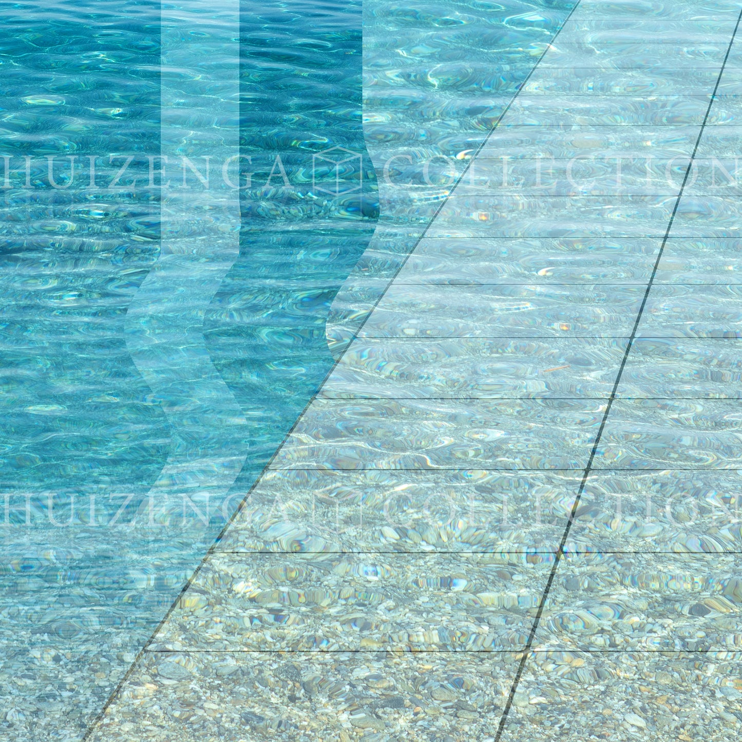 Detail van Sea Portal – betegeld pad over de zee