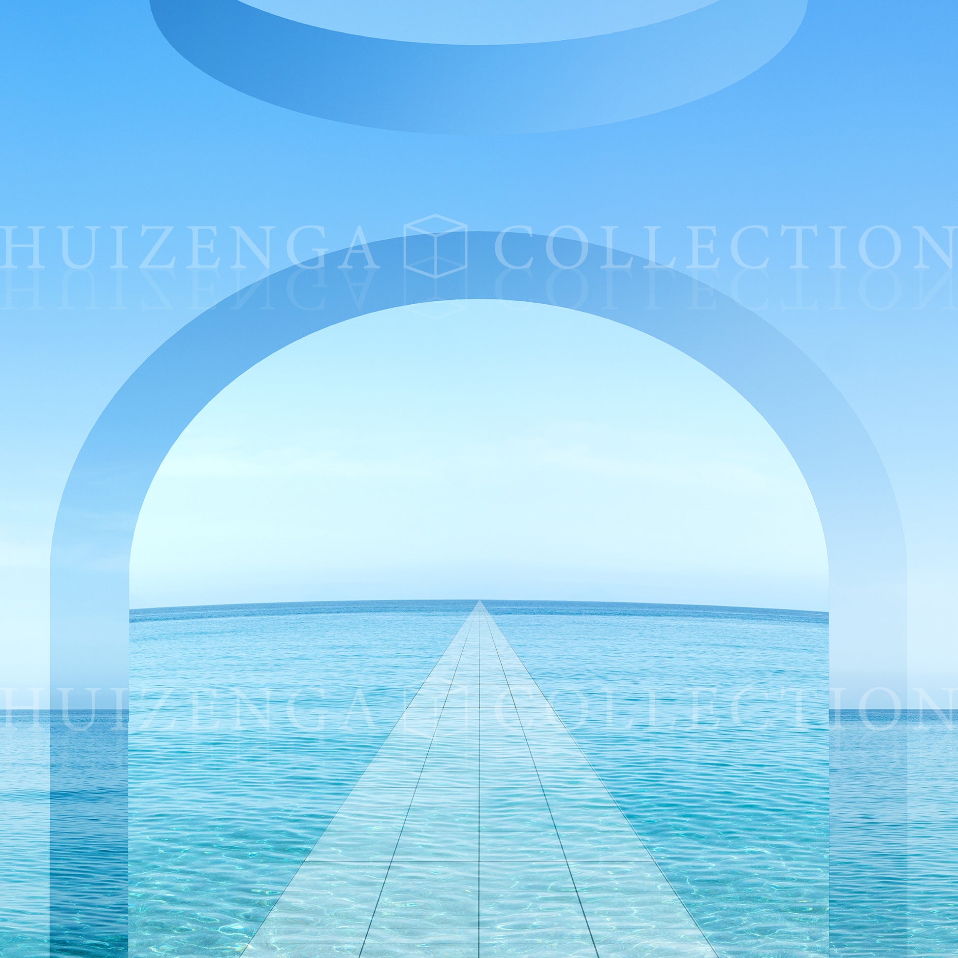 Detail van Sea Portal – transparante bogen boven het water